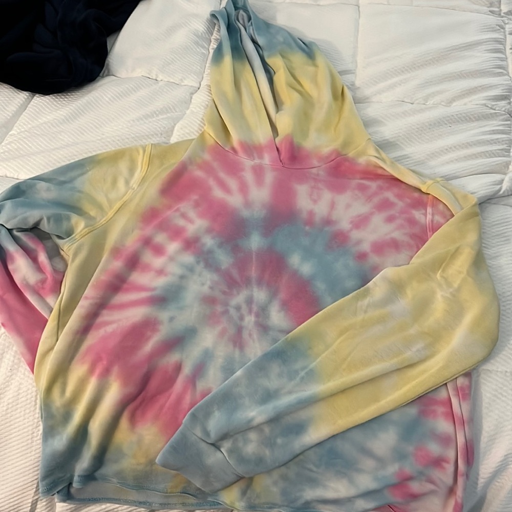 Aqua tie dye light sweatshirt